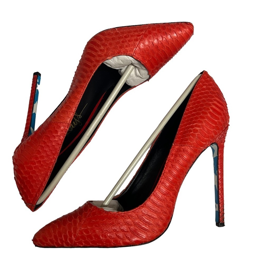 Taylor Says Red American Skulls Stiletto Heels Size 8.5 - Picture 4 of 9